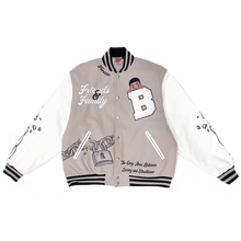 Load image into Gallery viewer, BL &quot;GREY AREA&quot; LETTERMAN JACKET