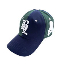 Load image into Gallery viewer, BL RUGBY STRAPBACK "PINWHEEL" NAVY/GREEN